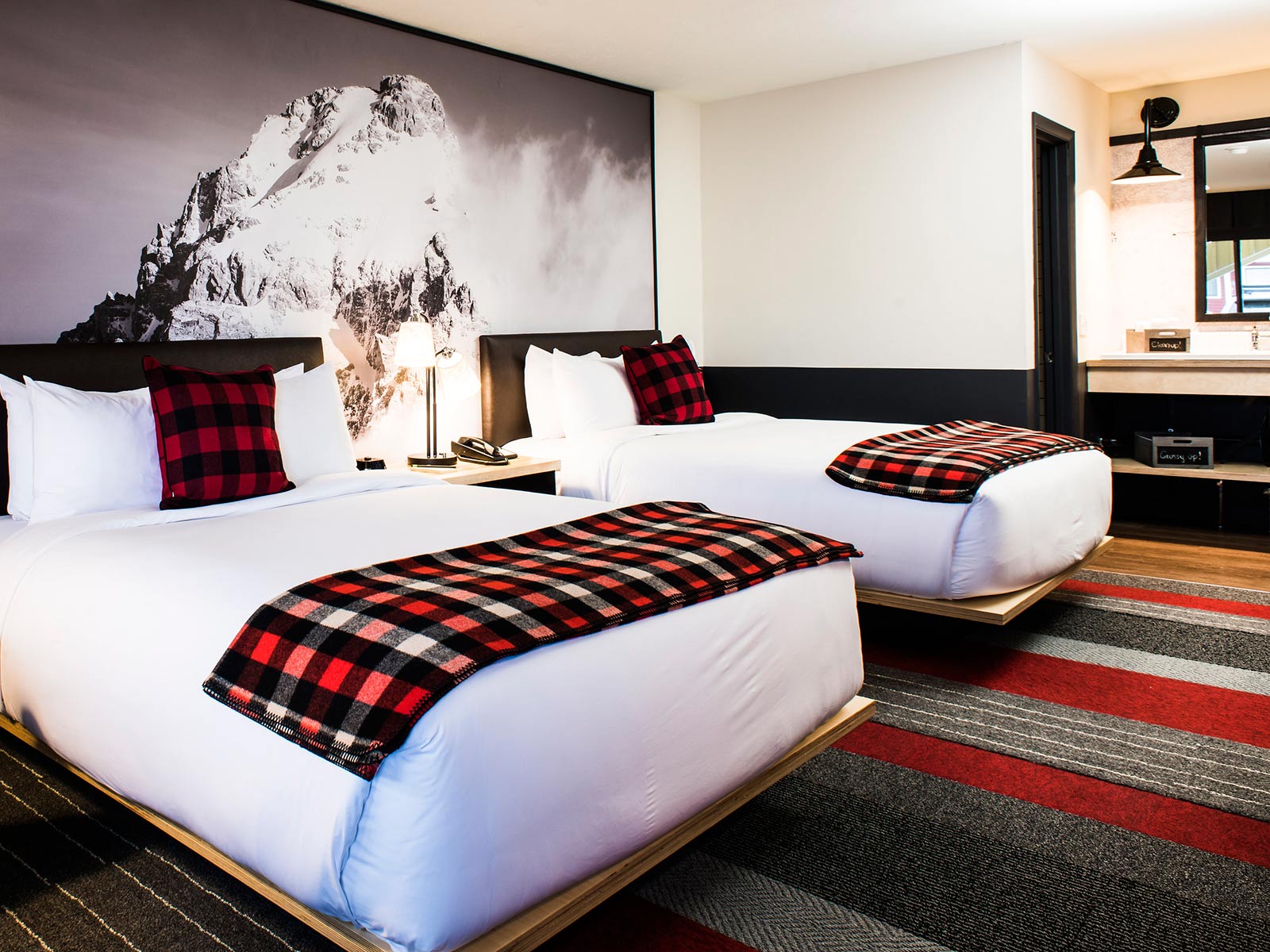 Mountain Modern Motel Guestroom - Double Queen Beds