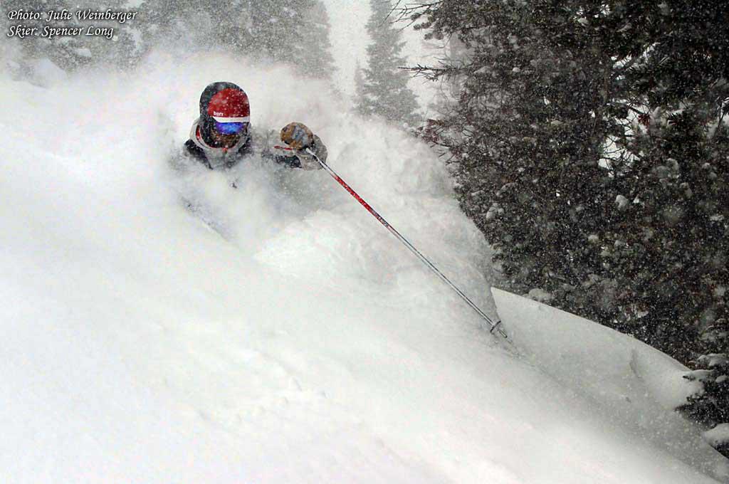 Jackson Hold Mountain Resort skier in deep snow