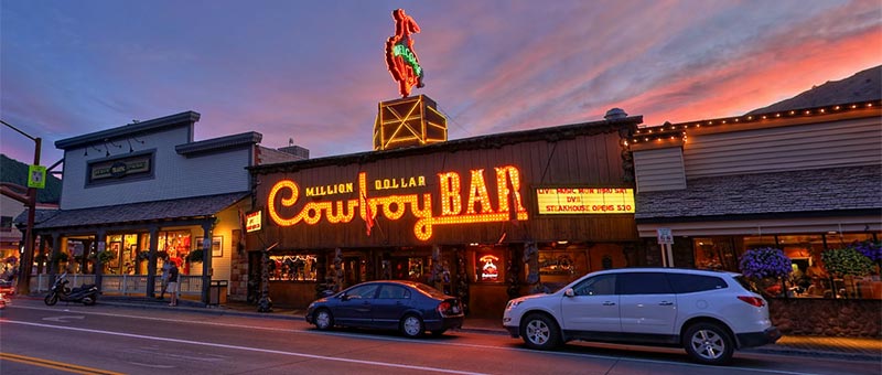 Street view of Million Dollar Cowboy Bar Jackson WY