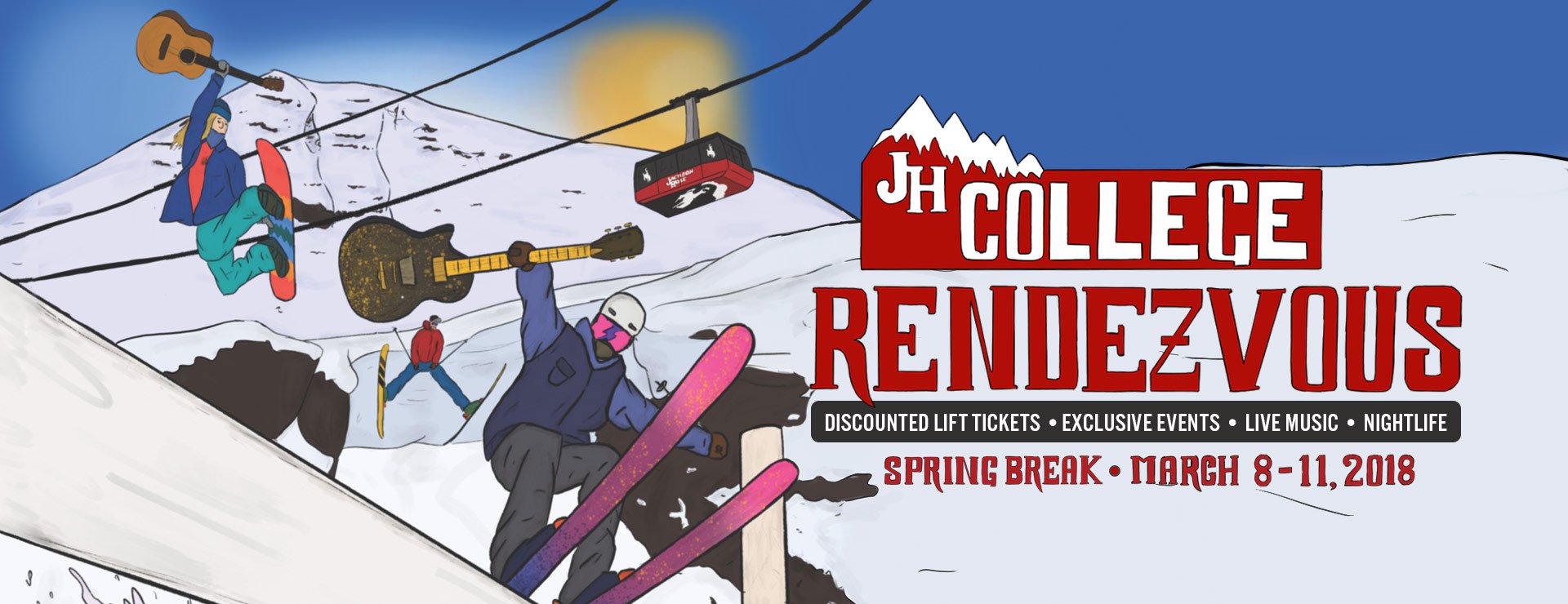 Advertisement for Jackson Hole college Rendezvous 2018