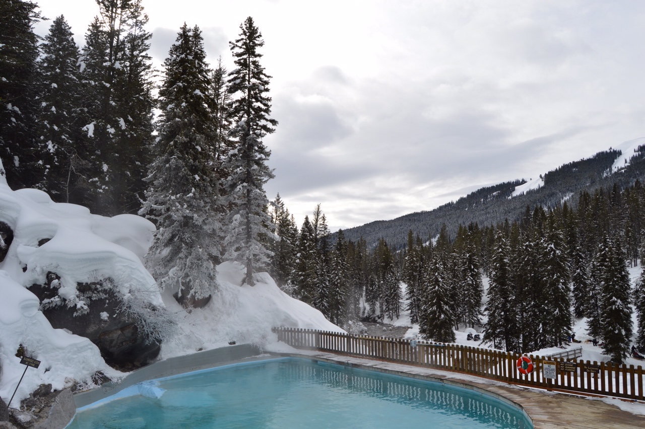 View in winter from Granite Hot Springs pool