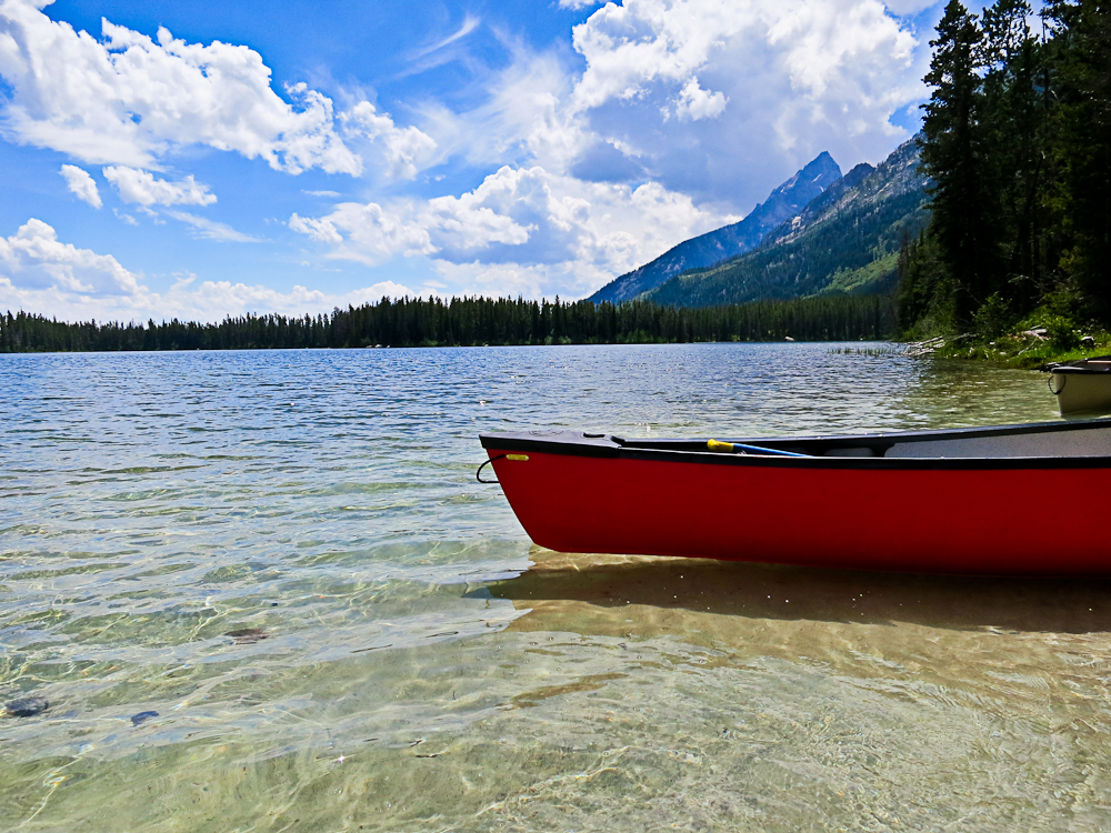 Beautiful Day Canoeing On Leigh Lake