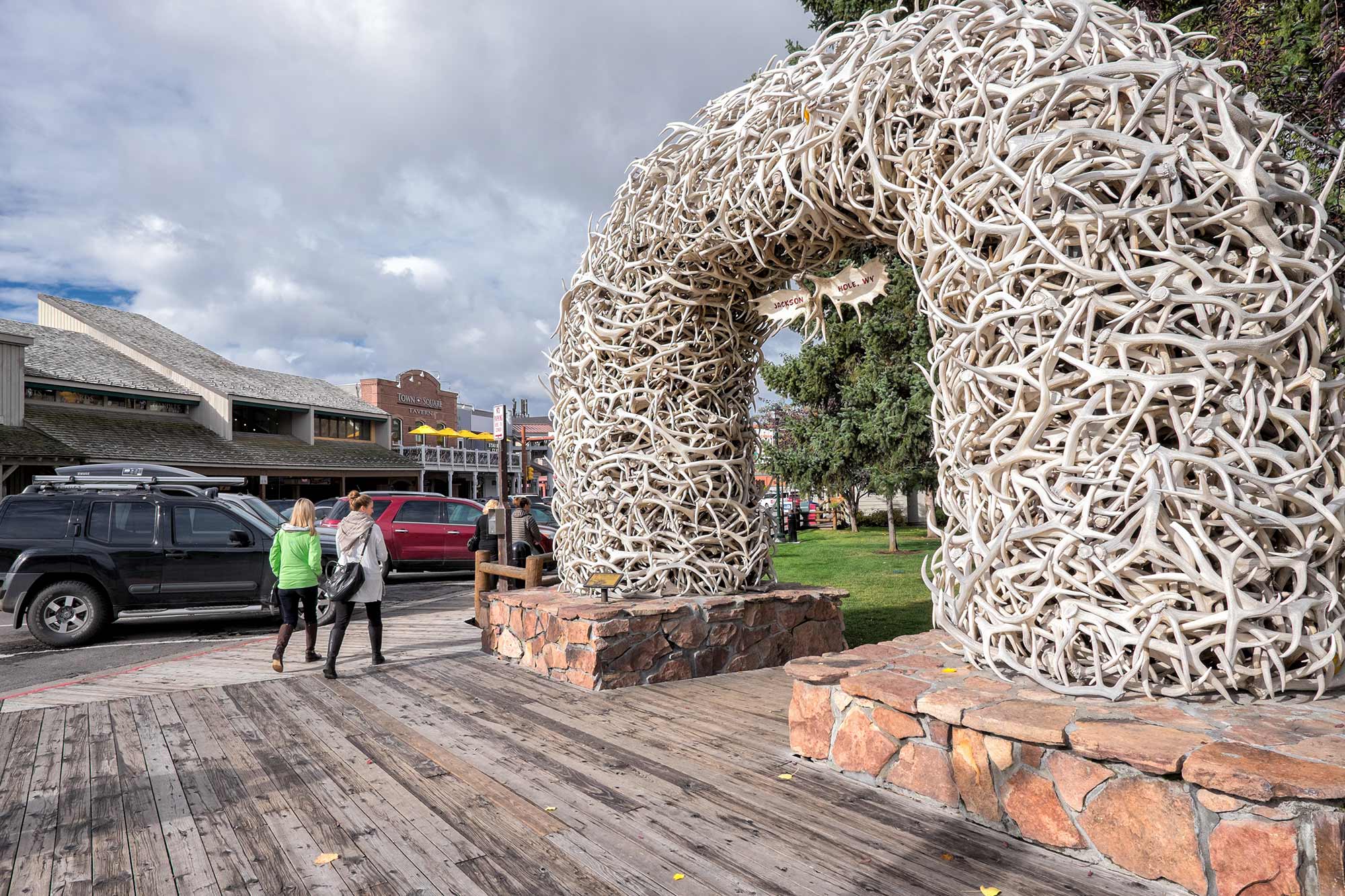 Downtown Jackson WY Town Square antler arch