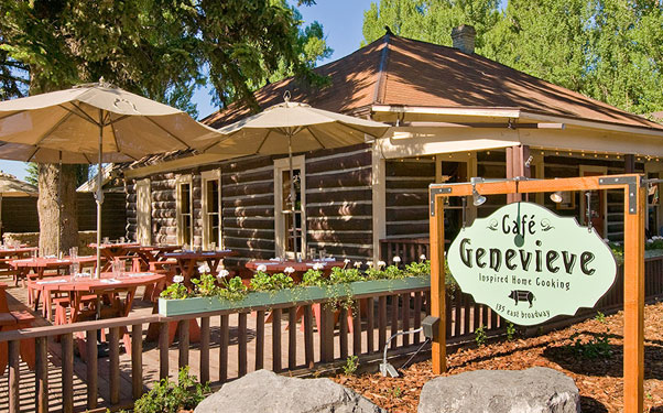 Cafe Genevieve patio in summer