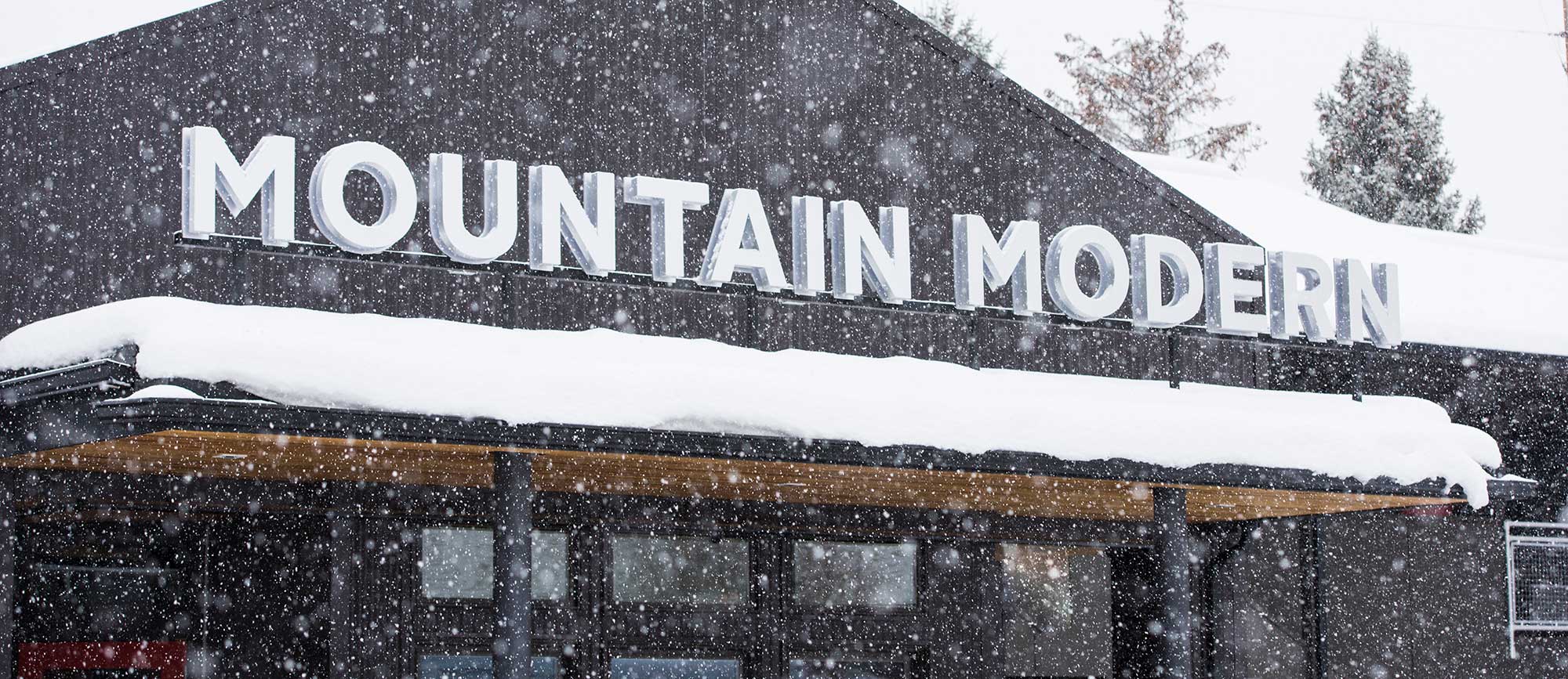 Mountain Modern Motel Lobby Sign