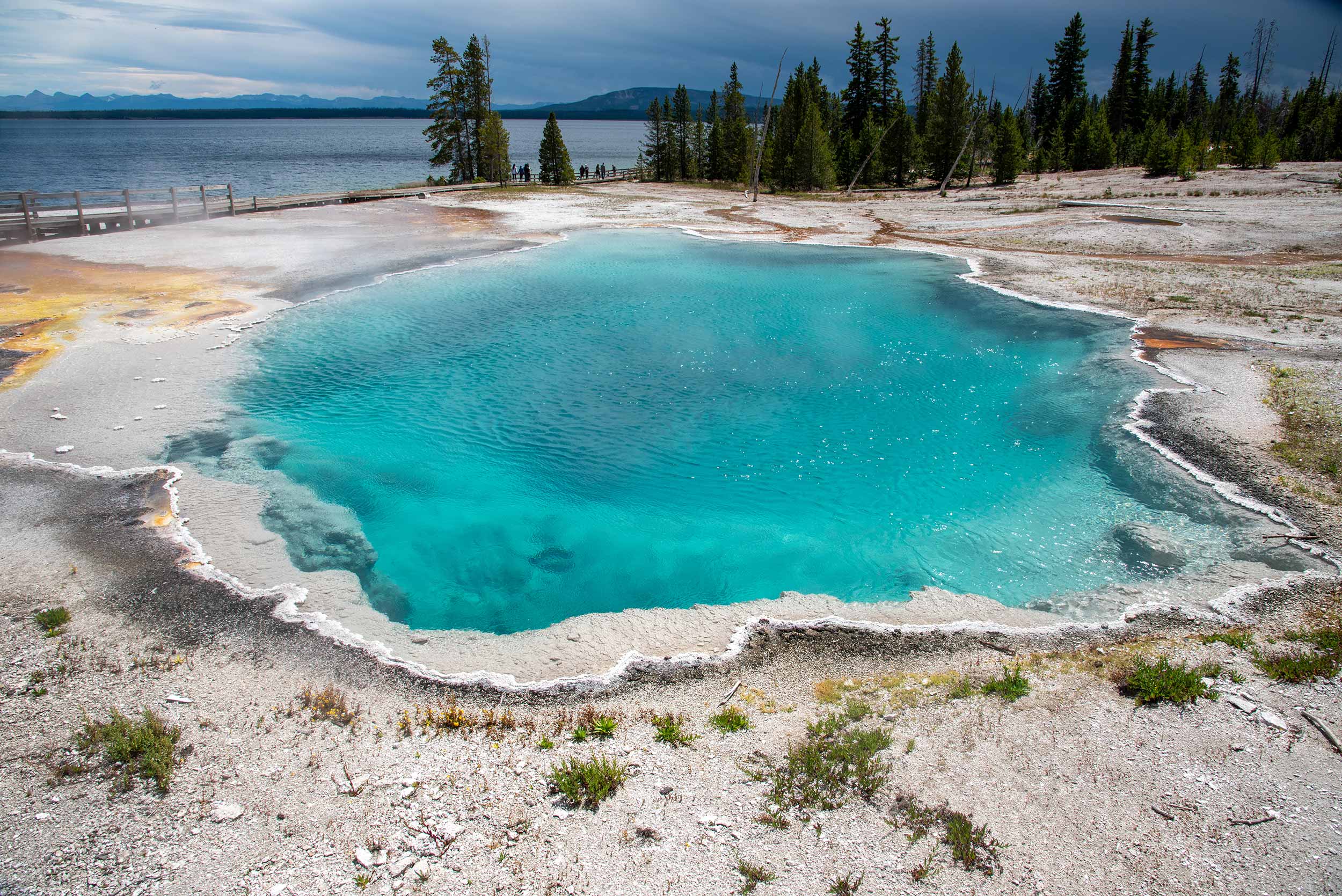 Geothermal feature at west thumb at Yellowstone National Park
