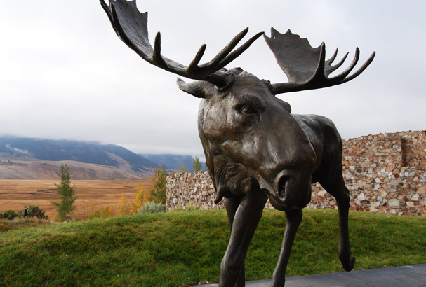 Sandy Scott's "Moose Flats" adorns the northern side of the Sculpture Trail