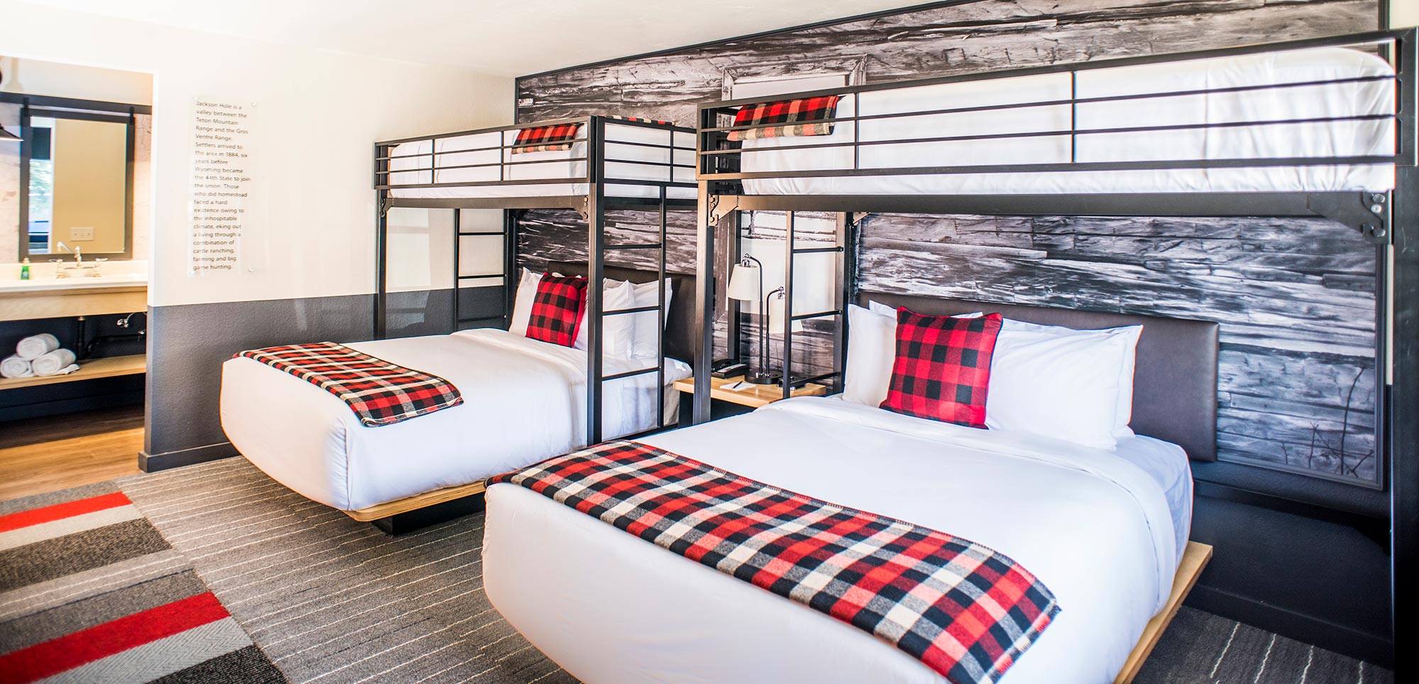 Mountain Modern Motel Guestroom - Deluxe Rooms with Platform Bunks