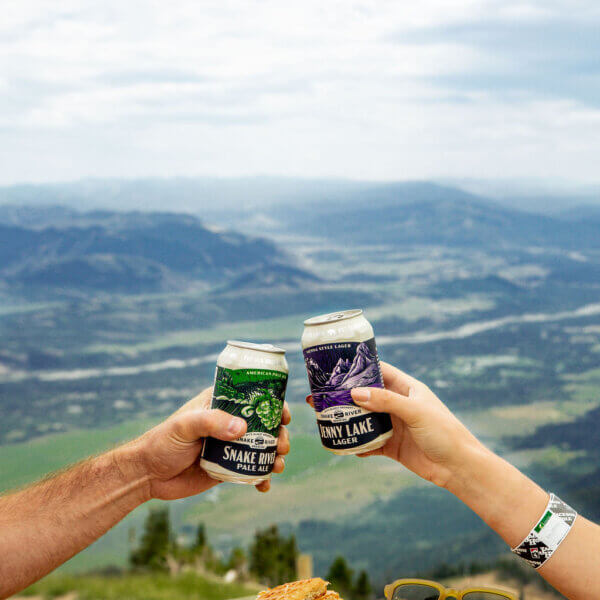 Toasting beer & waffles at Corbet's Cabin