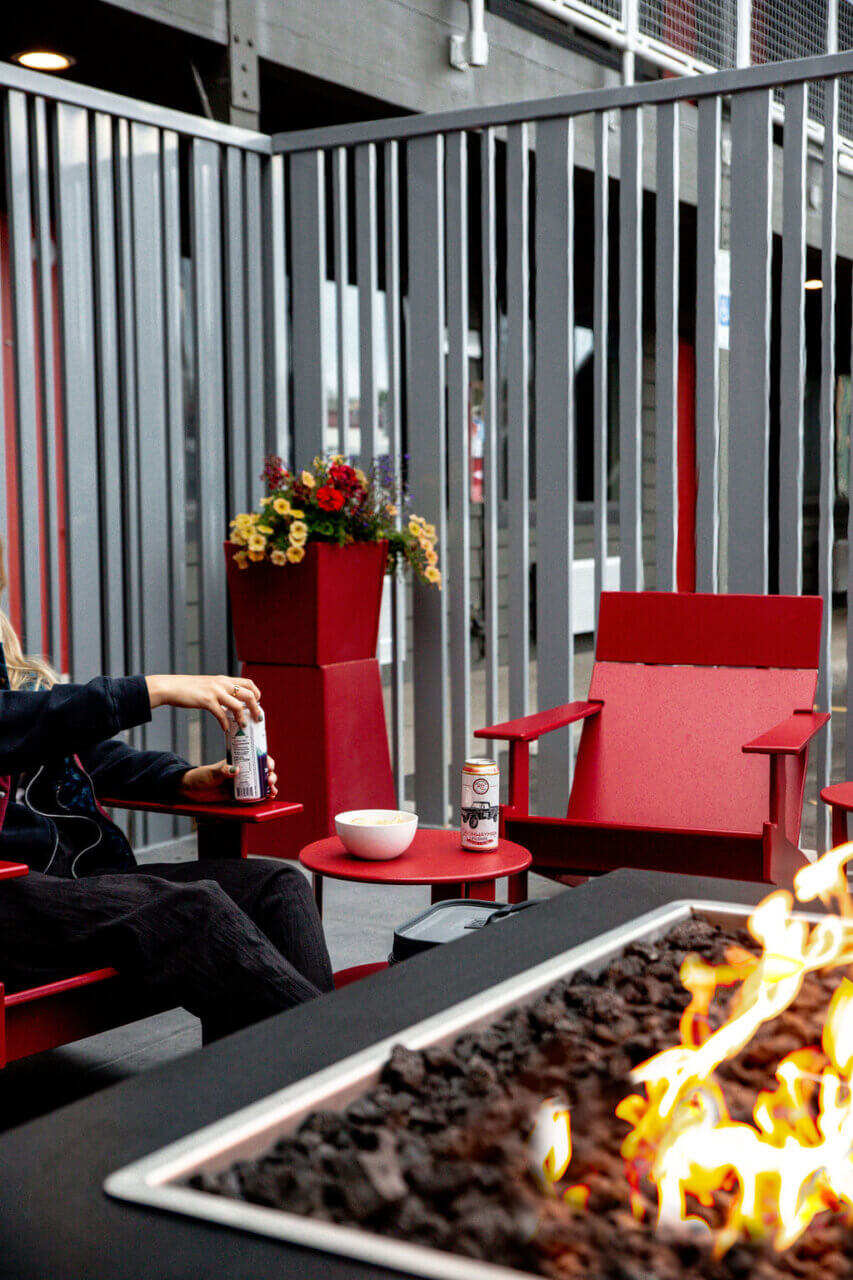 Unwinding at the Mountain Modern Jackson Hole Hotel Fire Pits